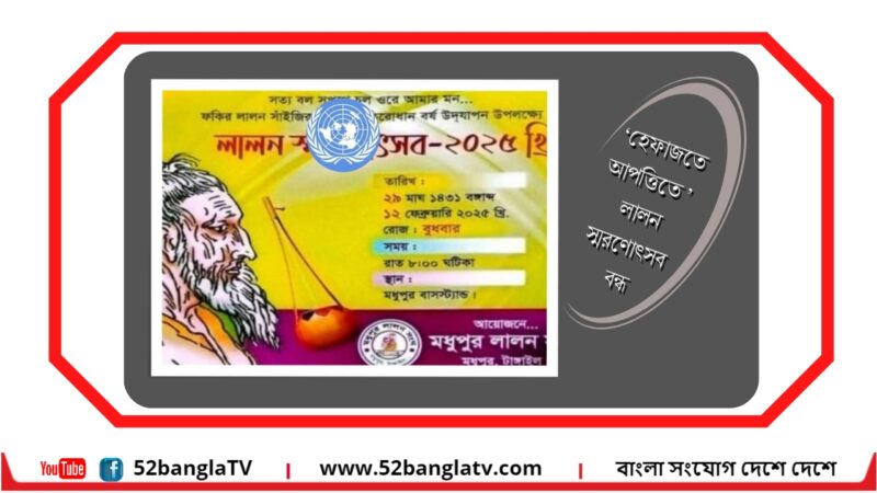 ‘হেফাজতে আপত্তিতে’ লালন স্মরণোৎসব বন্ধ